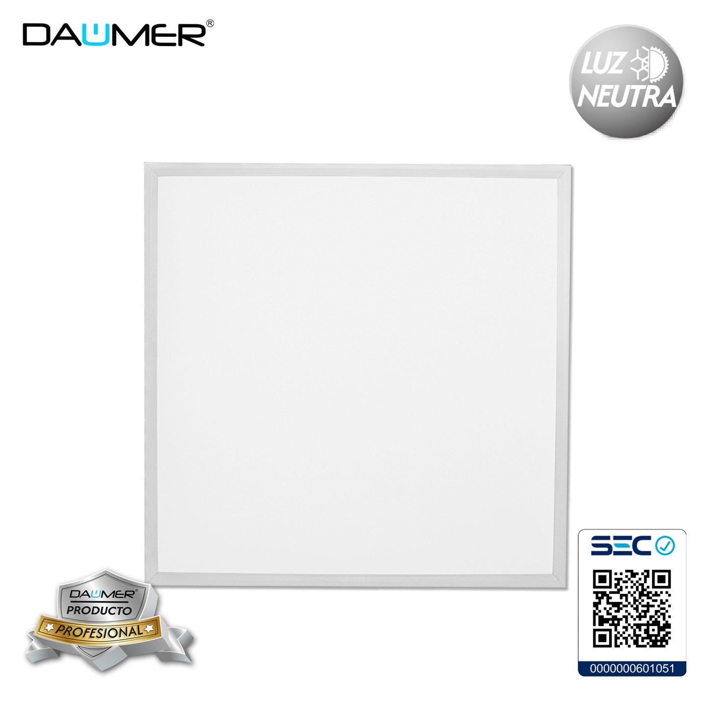 PANEL LED CUADRADO PROFESIONAL 603 X 603 X 30MM 40W