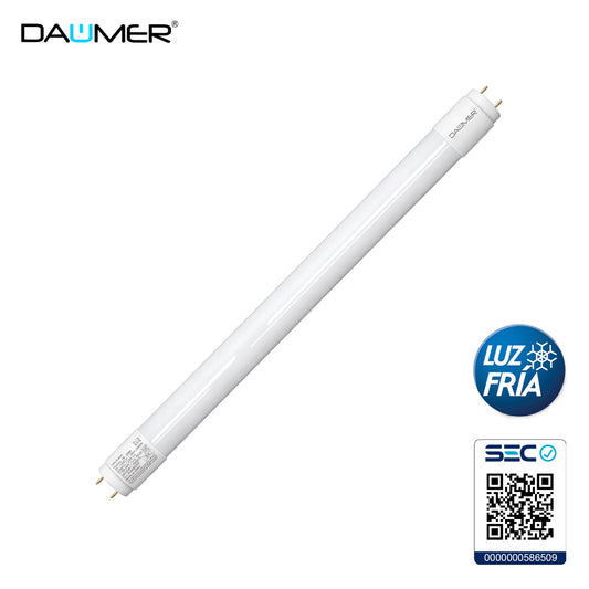 TUBO LED T8 VIDRIO 60CM 9W