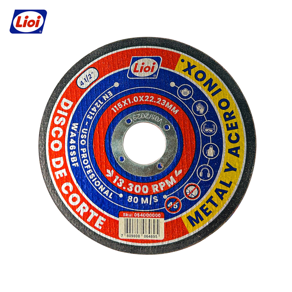 DISCO DE CORTE METAL Y ACERO INOX 4 1/2"