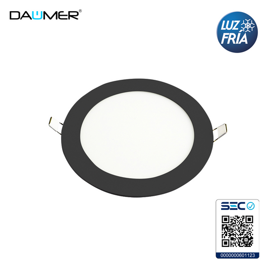 EMBUTIDO LED REDONDO NEGRO 6W