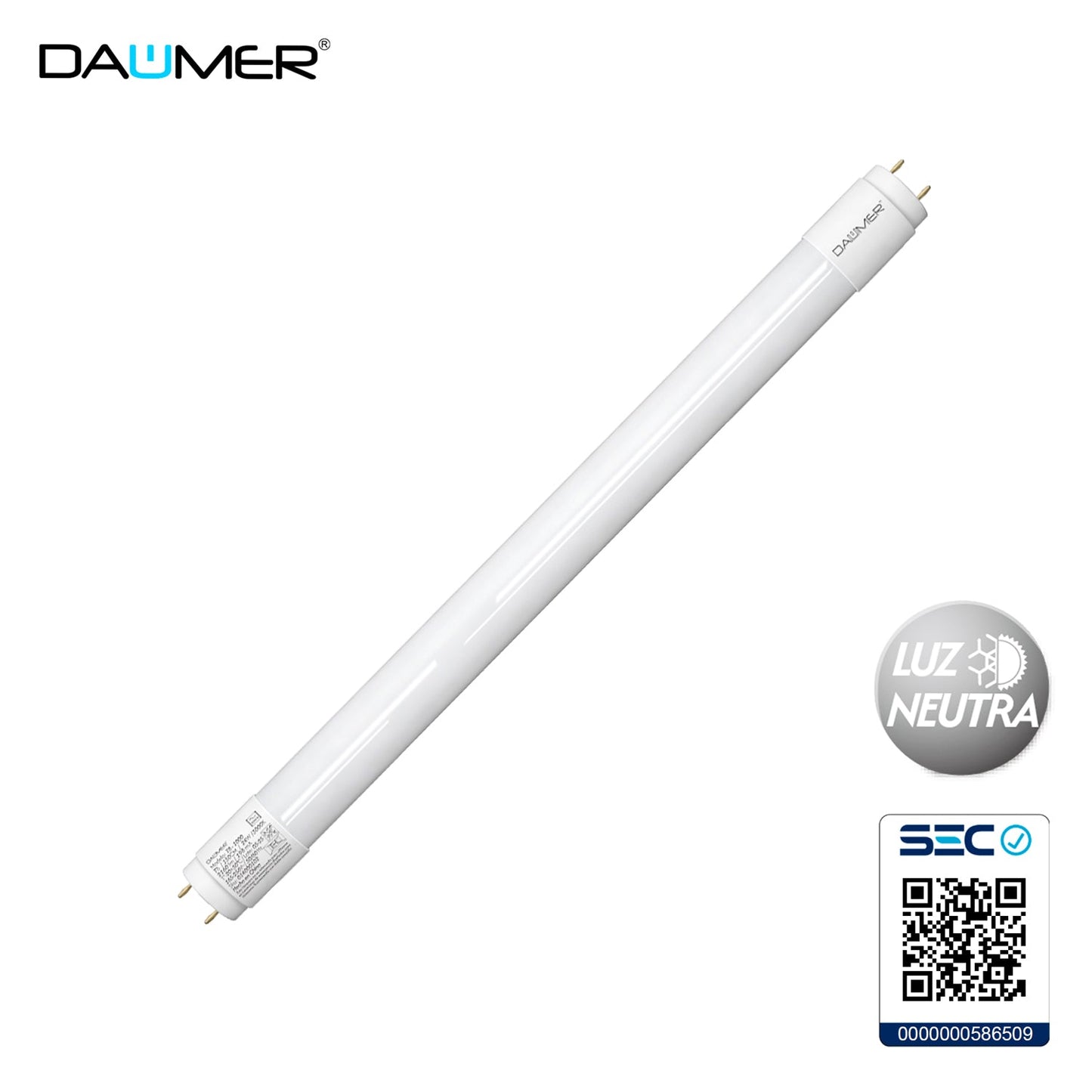 TUBO LED T8 VIDRIO 60CM 9W