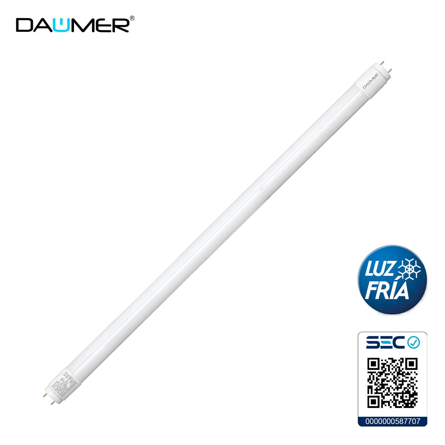 TUBO LED T8 VIDRIO 120CM 18W