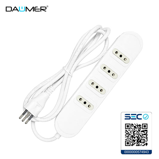 ALARGADOR 4 ENCHUFES BLANCO 3MTS
