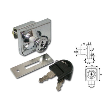 CERRADURA PARA PUERTAS DE VIDRIO
