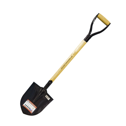 PALA PUNTA HUEVO MANGO DE MADERA