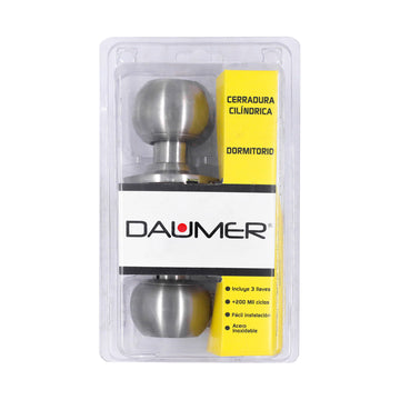 CERRADURA POMO CILÍNDRICA 500 ACERO INOX.