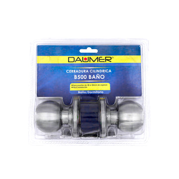 CERRADURA POMO CILÍNDRICA 500 ACERO INOX.