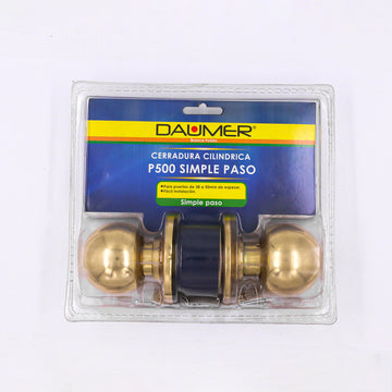 CERRADURA POMO CILÍNDRICA 500 BRONCEADA