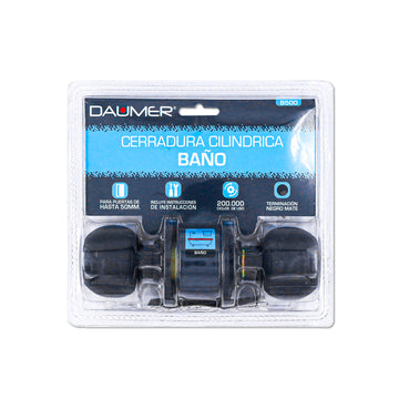 CERRADURA POMO CILÍNDRICA 500 BLACK