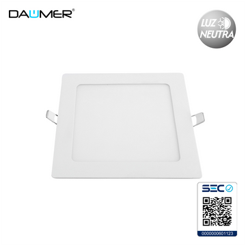 EMBUTIDO LED CUADRADO BLANCO 18W