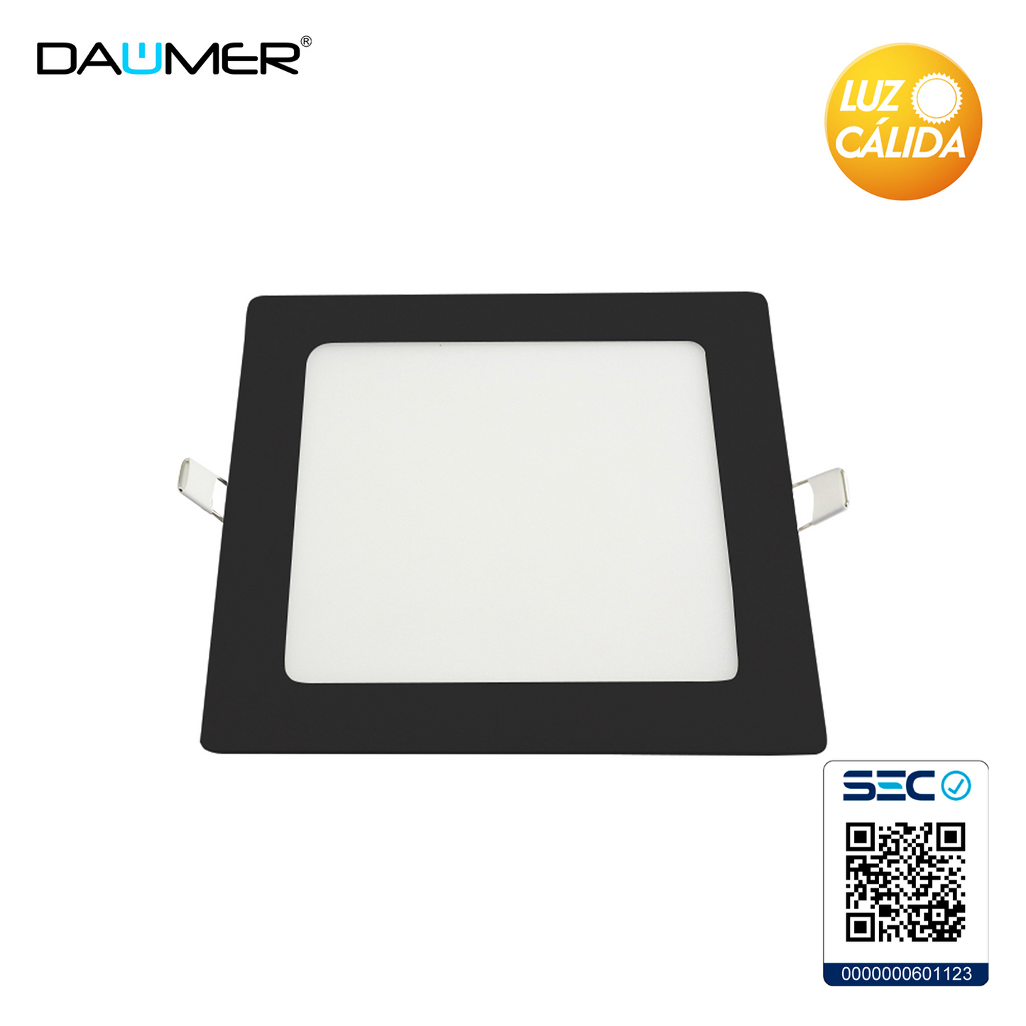 EMBUTIDO LED CUADRADO NEGRO 6W