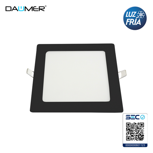 EMBUTIDO LED CUADRADO NEGRO 24W