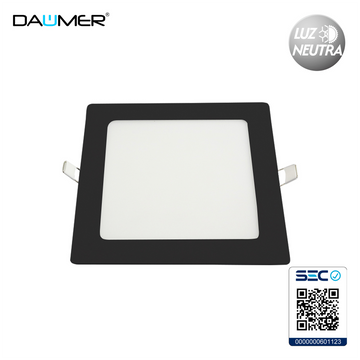 EMBUTIDO LED CUADRADO NEGRO 6W