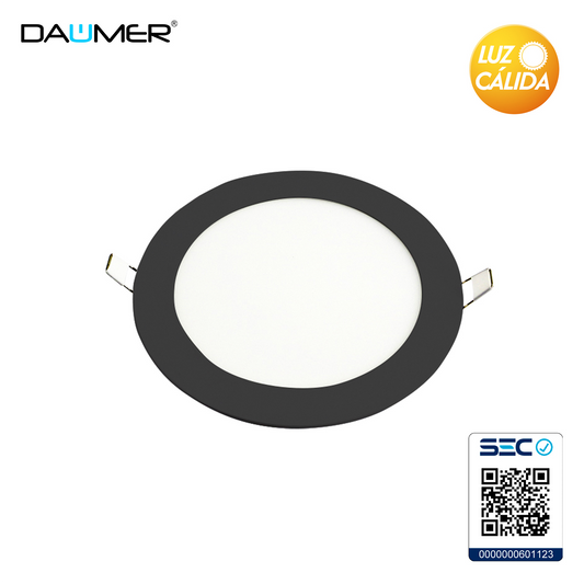 EMBUTIDO LED REDONDO NEGRO 18W