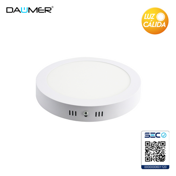 SOBREPUESTO LED REDONDO BLANCO 12W