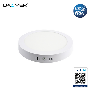 SOBREPUESTO LED REDONDO BLANCO 24W
