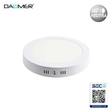 SOBREPUESTO LED REDONDO BLANCO 18W