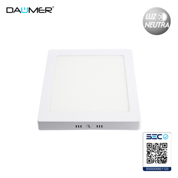 SOBREPUESTO LED CUADRADO BLANCO 24W