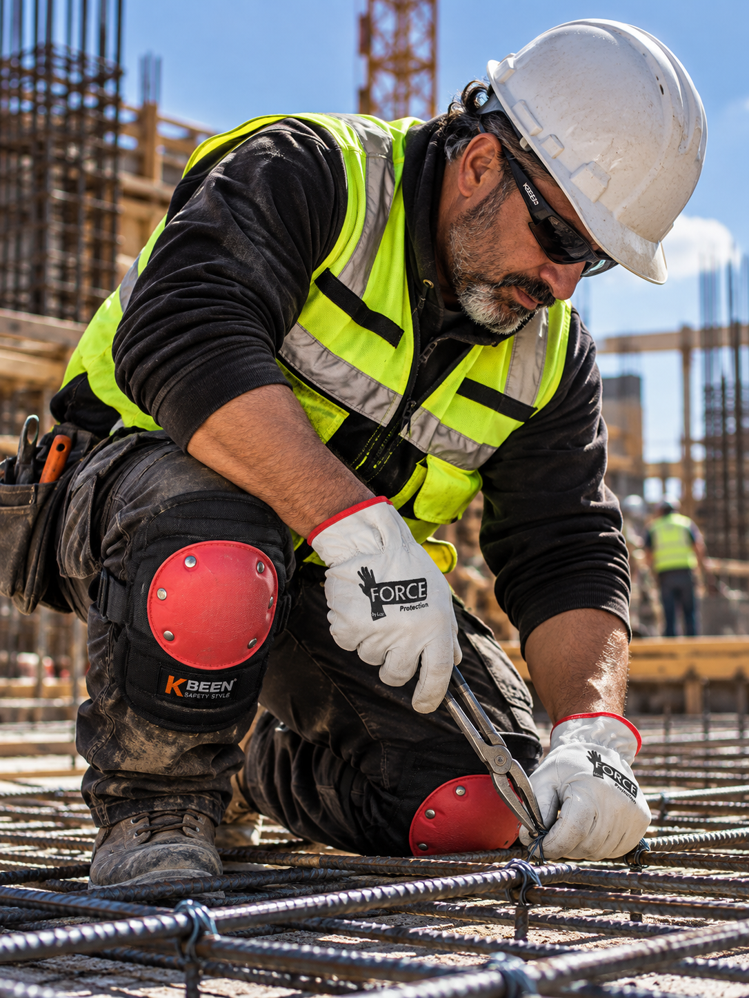 Trabajador utilizando elementos de protección personal