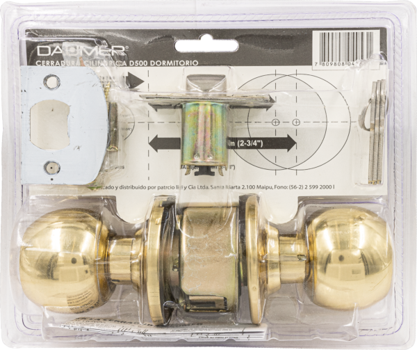 Cerradura Dormitorio D500 Acero Inoxidable